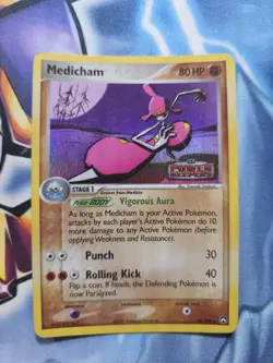 Pokemon TCG Medicham Card Ex Power Keepers Reverse Holo 34/108 - Image 1
