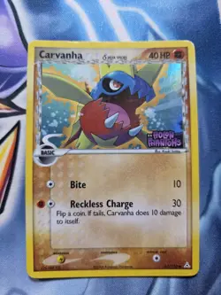 Pokemon TCG Carvanha Card Ex Holon Phantoms Reverse Holo 61/110 - Image 1