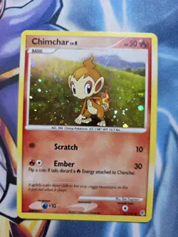 Pokemon TCG Chimchar Card Diamond & Pearl Holo 76/130 - Image 1