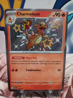 Pokemon TCG Charmeleon Card Scarlet & Violet Paldean Fates 110/091 Baby Shiny - Image 1
