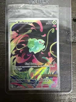 Pokemon Bulbasaur Mega Evolution Full Art Stamped Holo Rare Card ME01 133/132 - Image 1