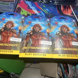 Magic The Gathering 14 Card Play Booster AETHERDRIFT LOT (3) Packs - Image 1
