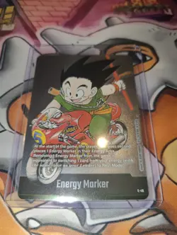 Energy Marker E-46 Dragon Ball Fusion World Silver Card English - Image 1