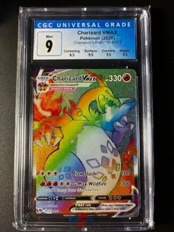 Pokemon Champions Path Charizard VMAX Rainbow 74/73 CGC 9 Mint - Image 1