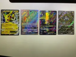 Electric Pokemon Lot of 3, Rainbow Rare, Full Art, Secret Rare EX NM - Image 1