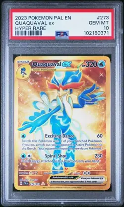 PSA 10 QUAQUAVAL EX 273 PALDEA EVOLVED HYPER RARE GOLD POKEMON GEM MINT - Image 1