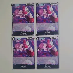 Bandai One Piece Perona OP15-090 x4 Character English NM Playset +2000 Counter - Image 1