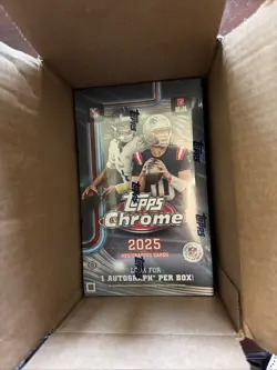 2025 Topps Chrome Football Hobby Box - Sealed - Image 1