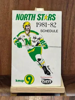 1981-82 Minnesota North Stars Pocket Schedule - Kaye KMSP 9 NHL Hockey (B) - Image 1