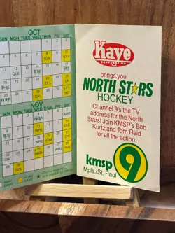 1981-82 Minnesota North Stars Pocket Schedule - Kaye KMSP 9 NHL Hockey (B) - Image 3