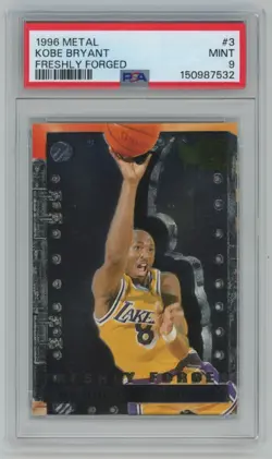 1996-97 Skybox MEtal Freshly Forged Kobe Bryant RC #3 PSA 9 Rookie Lakers - Image 1