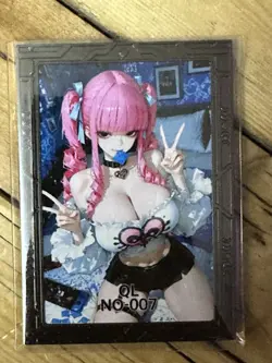 One Piece CCG Goddess Perona Metal Card - Condom In Mouth - Invitation - Image 1