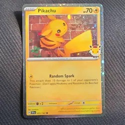 Pikachu Pokemon Day 30th Anniversary Stamp Lot of 4! Cosmo Holo! 051/162 NM - Image 5