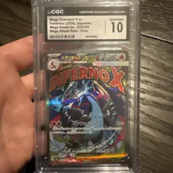 2025 Mega Charizard X Ex Pokemon JP Mega Dream Mega Attack Rare #223 CGC 10 - Image 1