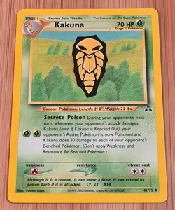 Kakuna # 41/75 (Kokuna) Uncommon Neo Discovery 2001 Pokemon EN Near Mint Vintage - Image 1
