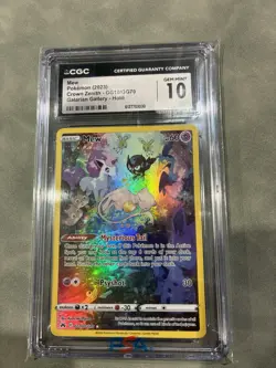 Pokemon English Mew GG10/GG70 2023 Crown Zenith Galarian Gallery Holo CGC 10 - Image 1