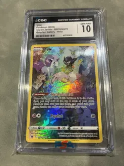 Pokemon English Mew GG10/GG70 2023 Crown Zenith Galarian Gallery Holo CGC 10 - Image 2
