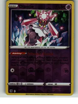 Diancie 068/189 Holo Rare Astral Radiance Pokemon Reverse Holo Lightly Played - Image 1