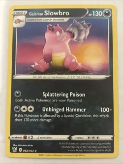 Pokemon Galarian Slowbro 092/163 Battle Styles Regular Non Holo Rare - Image 1