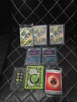 Pokemon TCG Tyrunt Promo (3) - Gengar 50/88 (2) - Per Order Sleeves, Dice, Coin - Image 1