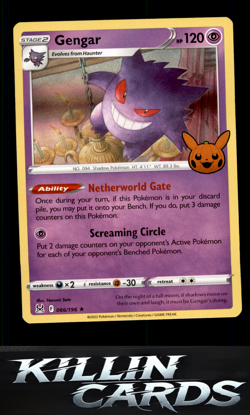 Gengar (2022 Copyright Date) 066/196 Pokemon Holo Rare Trick or Trade BOOster Bu - Image 1