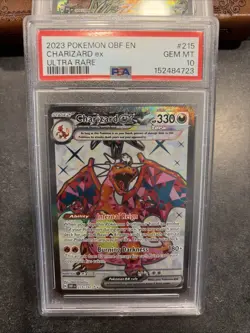 PSA 10 Charizard ex 215/197 Obsidian Flames Ultra Full Art Rare Pokemon GEM MINT - Image 1