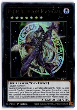 Yugioh TCG Ebon Illusion Magician LDS3-EN091 Legendary Duelists: Season 3 1st Ed - Image 1