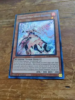Yugioh Courageous Crimson Chevalier Bradamante BLMR-EN014 Altered Art U-V-Oh! - Image 1