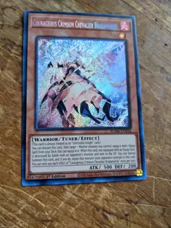 Yugioh Courageous Crimson Chevalier Bradamante BLMR-EN014 Altered Art U-V-Oh! - Image 3