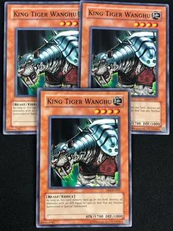 YUGIOH KING TIGER WANGHU DB2-EN207 X3 COMMON (NM) - Image 1