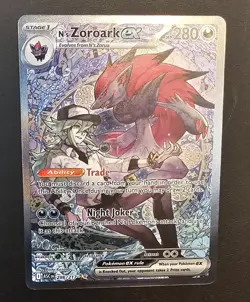 Pokemon tcg card N’s Zoroark Ex 286/217 Iono's Bellibolt 279 Ascended Heroes SIR - Image 2