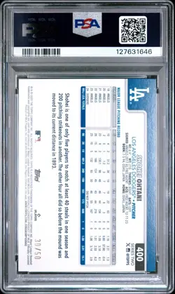2025 Topps Shohei Ohtani #400 Holiday Beach Ball /50 PSA 8 - Image 2