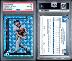 2025 Topps Shohei Ohtani #400 Holiday Beach Ball /50 PSA 8 - Image 3