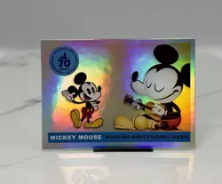 2025 Topps Disneyland 70th #T55-10 Mickey Mouse Runaway Railway – Rainbow Foil - Image 3