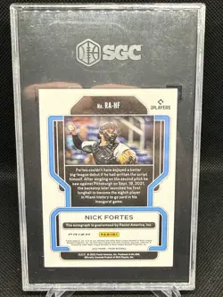 Nick Fortes 2022 Panini Prizm Gold Vinyl Rookie Auto 1/1 RA-NF SGC 9.5 AU 10 - Image 3