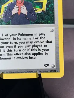 Pokemon TCG Giovanni 18/132 Gym Challenge Holo Rare WOTC VTG 2000 - Image 4