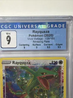 Pokemon Card TCG - Rayquaza 138/185 Amazing Rare Vivid Voltage CGC 9 Mint - Image 2