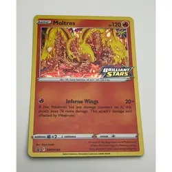Moltres SWSH185 Full Art Holo Promo Pokemon Card Brilliant Stars NM - Image 1
