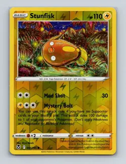 Stunfisk 055 2022 Pokemon Silver Tempest Shinji Kanda Reverse Holo Rare Card NM+ - Image 1