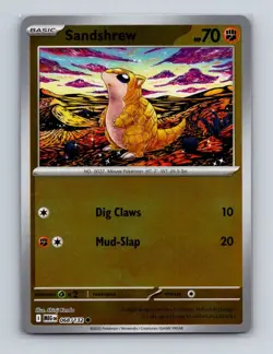 Sandshrew 068 2025 Pokemon Mega Evolution Shinji Kanda Reverse Holo Card NM+ (a) - Image 1