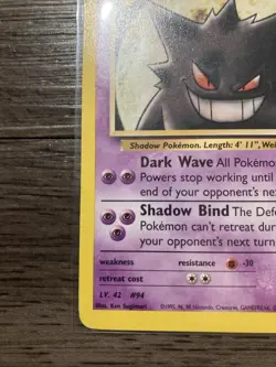 2000 Pokemon Gym Heroes Sabrina’s Gengar 29/132 LP Non Holo Vintage Card - Image 2