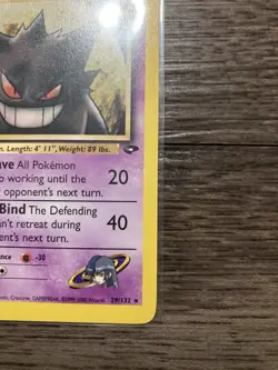 2000 Pokemon Gym Heroes Sabrina’s Gengar 29/132 LP Non Holo Vintage Card - Image 3