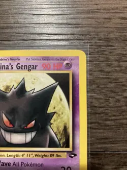 2000 Pokemon Gym Heroes Sabrina’s Gengar 29/132 LP Non Holo Vintage Card - Image 4