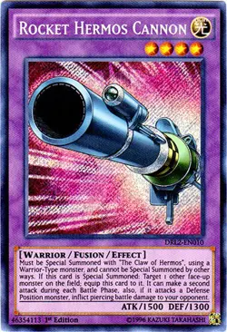 Yugioh! LP Rocket Hermos Cannon - DRL2-EN010 - Secret Rare - 1st Edition Lightly - Image 1