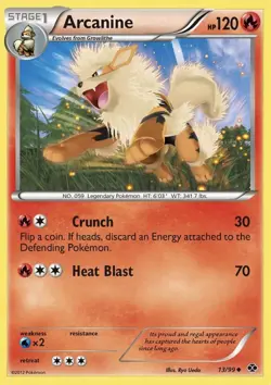 Arcanine 13/99 Next Destinies Uncommon Non-Holo Card Pokemon TCG LP Light Play - Image 1