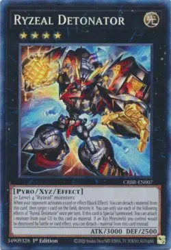 Yugioh! LP Ryzeal Detonator - CRBR-EN007 - Collector's Rare - 1st Edition Lightl - Image 1