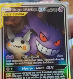 Gengar & Mimikyu GX TAG TEAM 165/181 Sm-Team Up Ultra Rare Full Art Holo Card - Image 1
