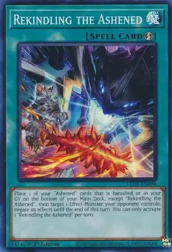 Yugioh! LP Rekindling the Ashened - LEDE-EN094 - Super Rare - 1st Edition Lightl - Image 1