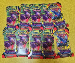10x Pokemon TCG Phantasmal Flames Sleeved Booster Pack Lot of 10 - Image 1