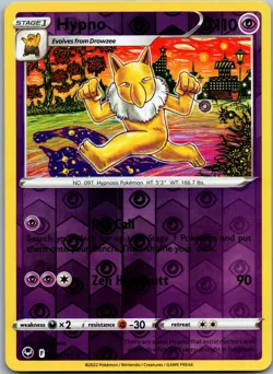 Hypno 061/195 Uncommon Silver Tempest Pokemon Reverse Holo Near Mint - Image 1